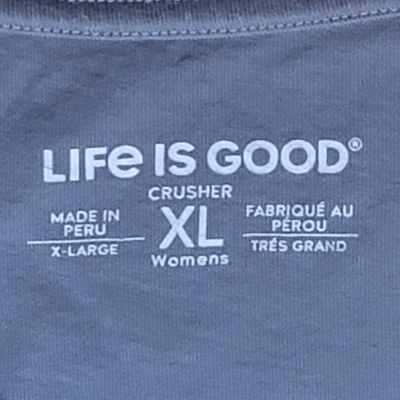 Life is Good Folkie Peace on Earth Dove Short Sleeve Crusher V-Neck Tee - XL - Picture 6 of 6